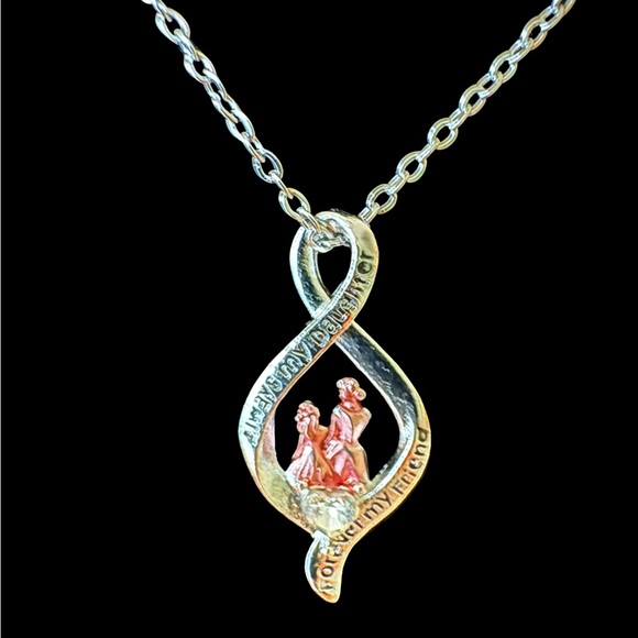 🆕 Forever Mother & Daughter Bond Silver Necklace - Picture 8 of 16